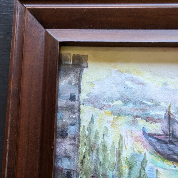 "Dream Flight" Original 5"x7" Framed Watercolor Painting - Fairytale Art - Picture 4 of 7